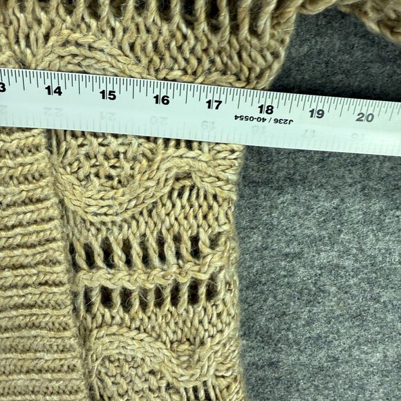 Express Cardigan Women XS Brown Open Front Long Sleeve Wool Knit Casual Stretch - Picture 5 of 7